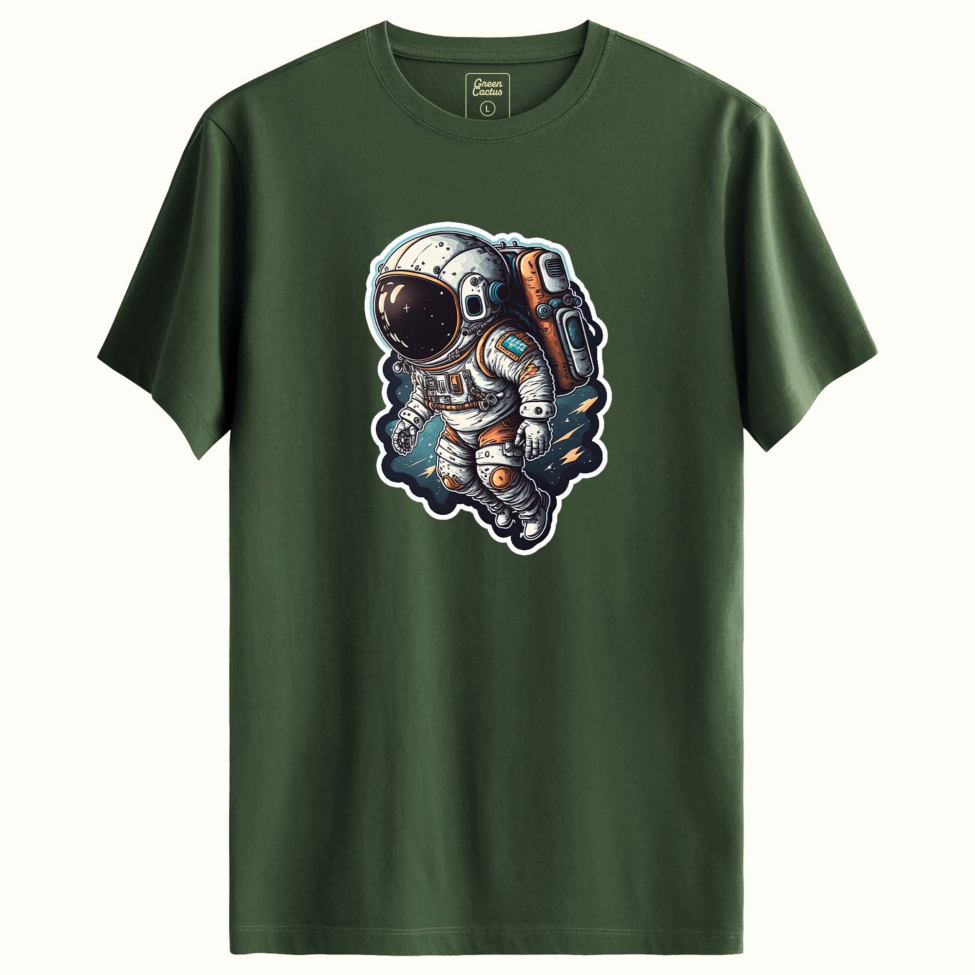 Astronot Tasarımlı Regular T-Shirt