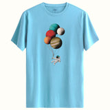 Astronot Balon Tasarımlı Regular T-Shirt