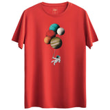 Astronot Balon Tasarımlı Regular T-Shirt