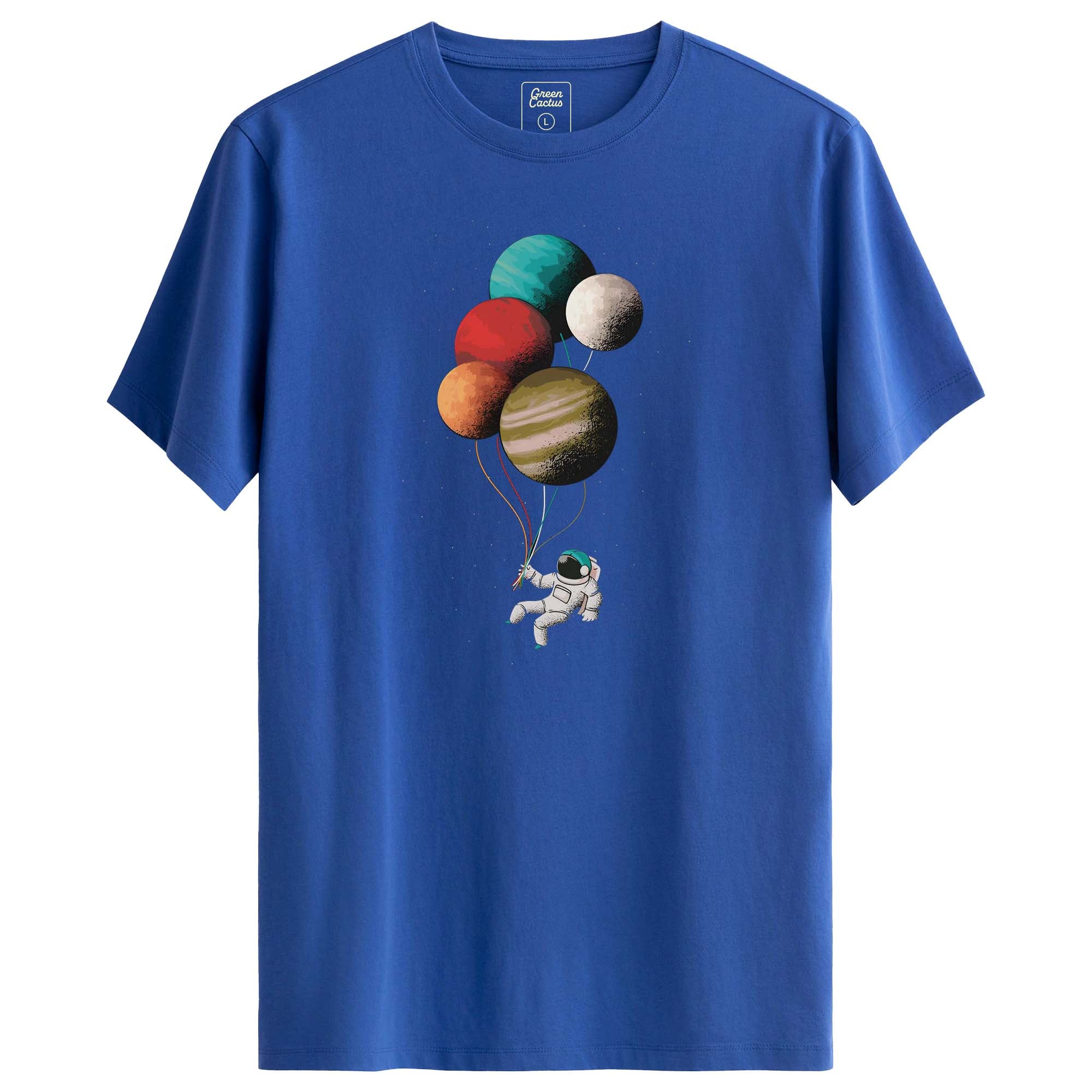 Astronot Balon Tasarımlı Regular T-Shirt