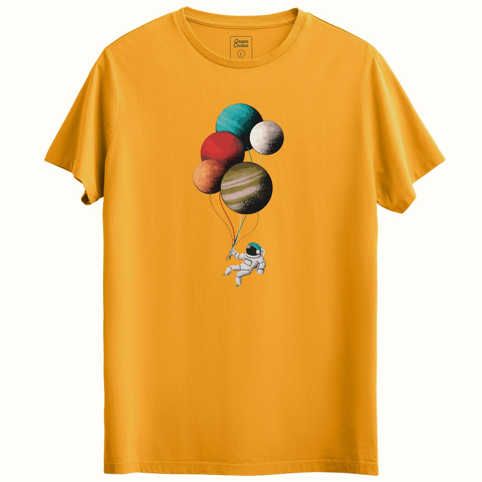 Astronot Balon Tasarımlı Regular T-Shirt