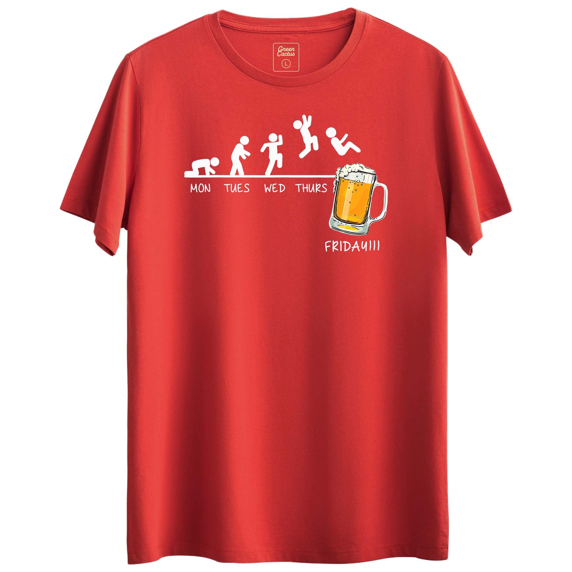 Enjoy Friday Bira Tasarımlı Regular T-Shirt