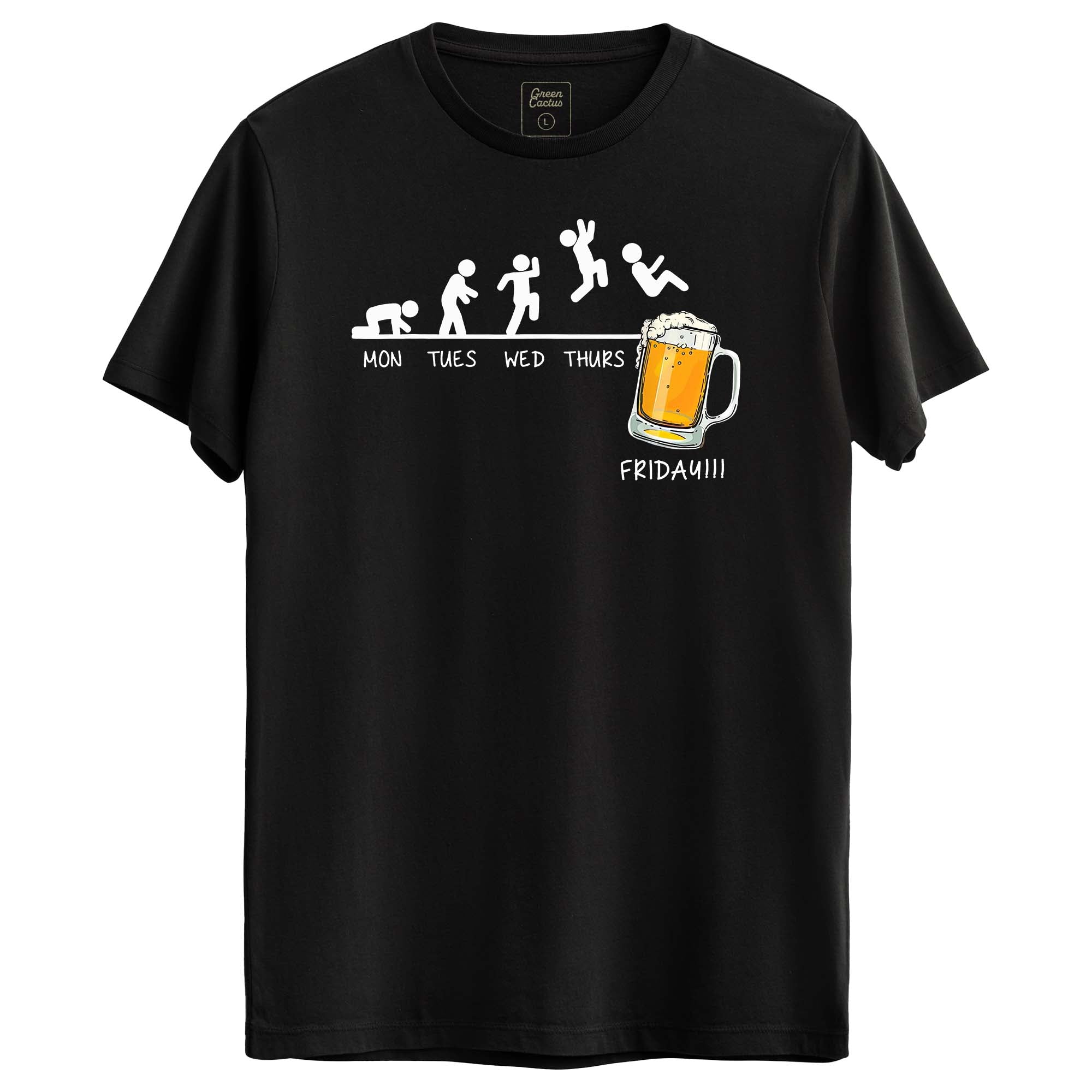 Enjoy Friday Bira Tasarımlı Regular T-Shirt