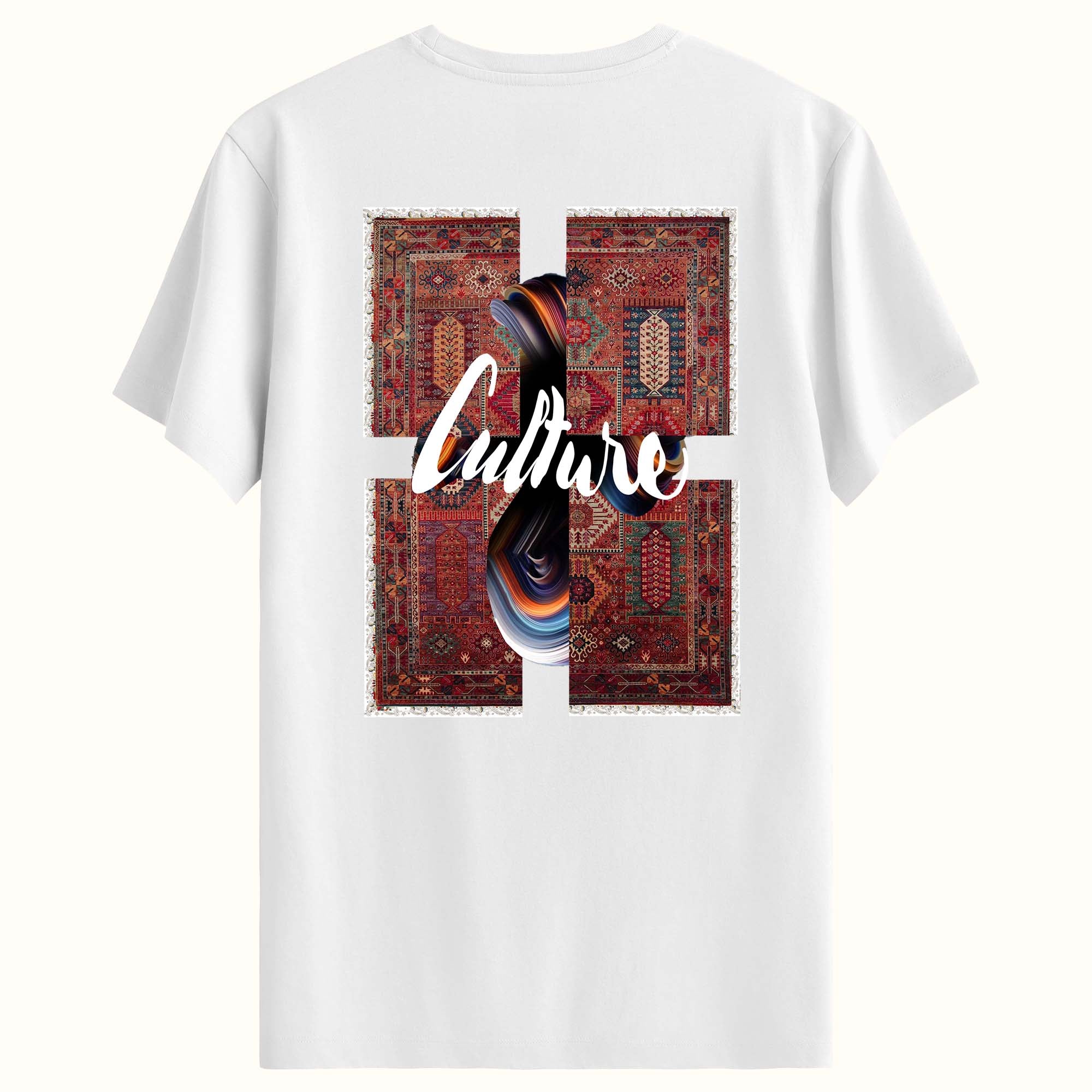 Culture Tasarımlı Sırt Baskılı Regular T-Shirt