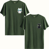 Ejder Tasarımlı Green Çift Kombinleri Regular T-Shirt