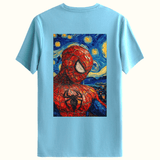 Spider Van Gogh Tasarımlı Sırt Baskılı Regular T-Shirt