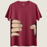 Hands Tasarımlı Regular T-Shirt