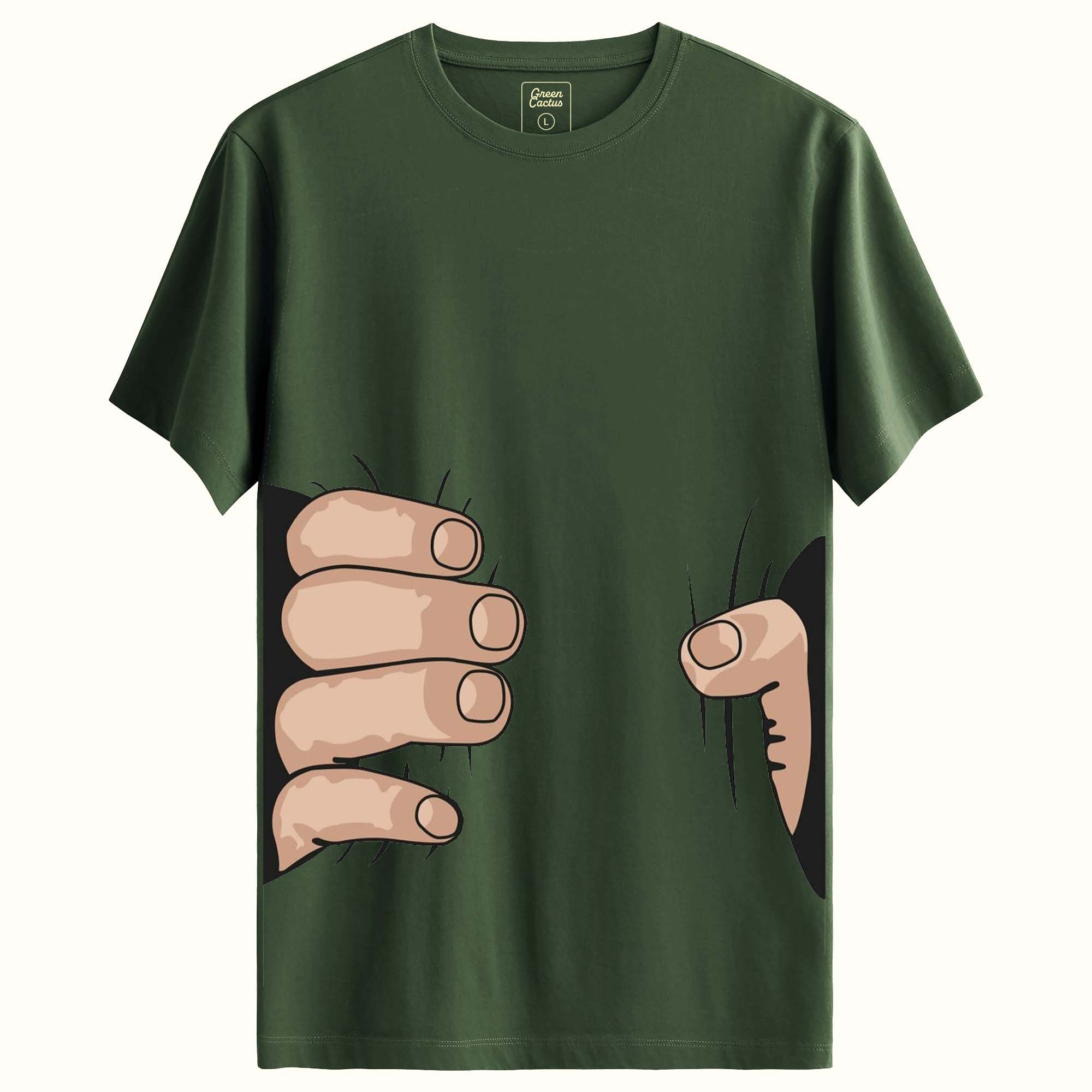 Hands Tasarımlı Regular T-Shirt