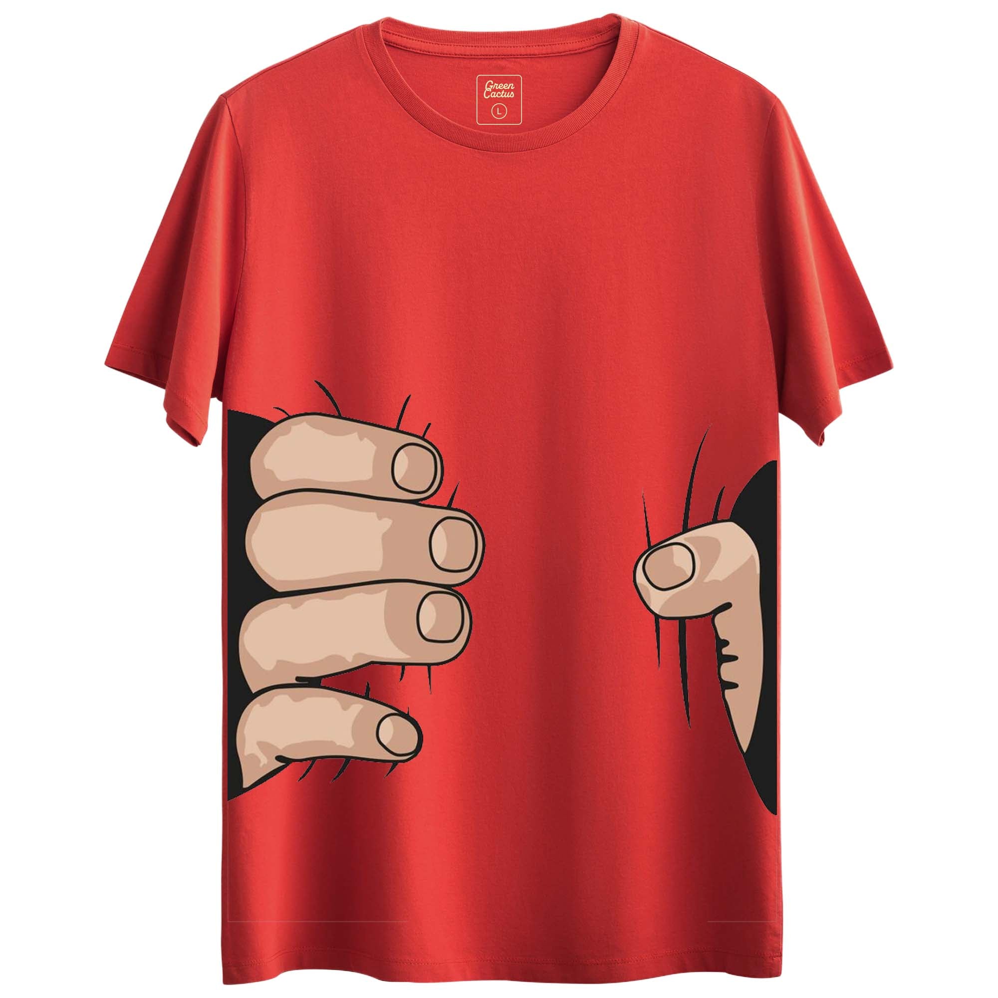 Hands Tasarımlı Regular T-Shirt