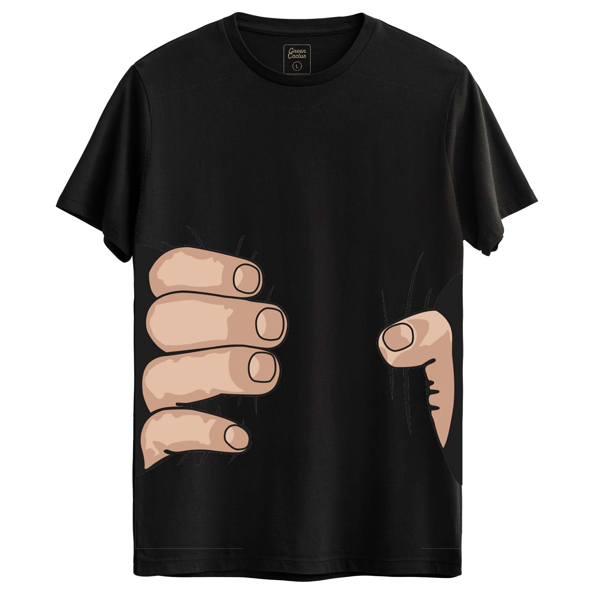 Hands Tasarımlı Regular T-Shirt