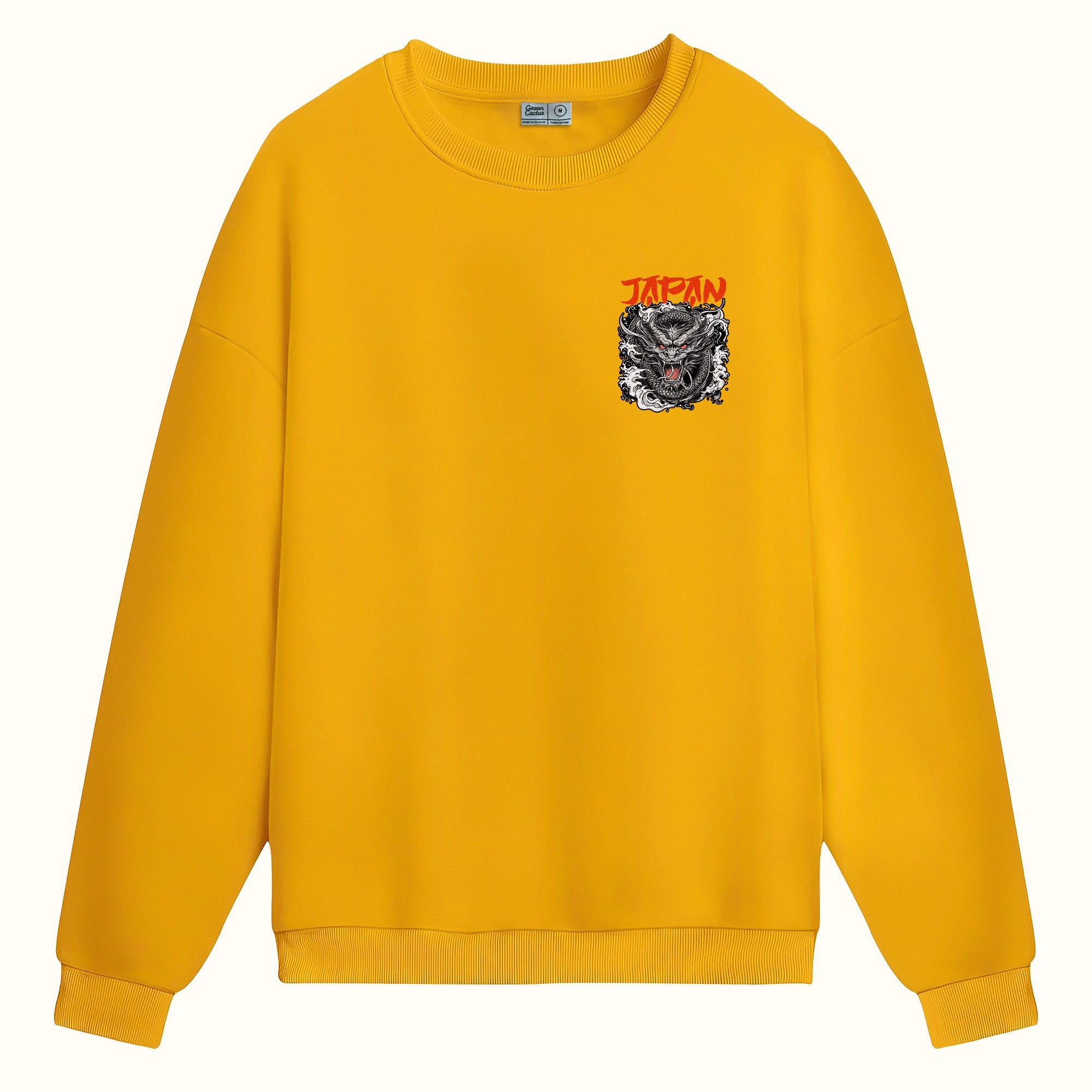 Siyah Ejderha Çift taraflı Baskılı - Sweatshirt