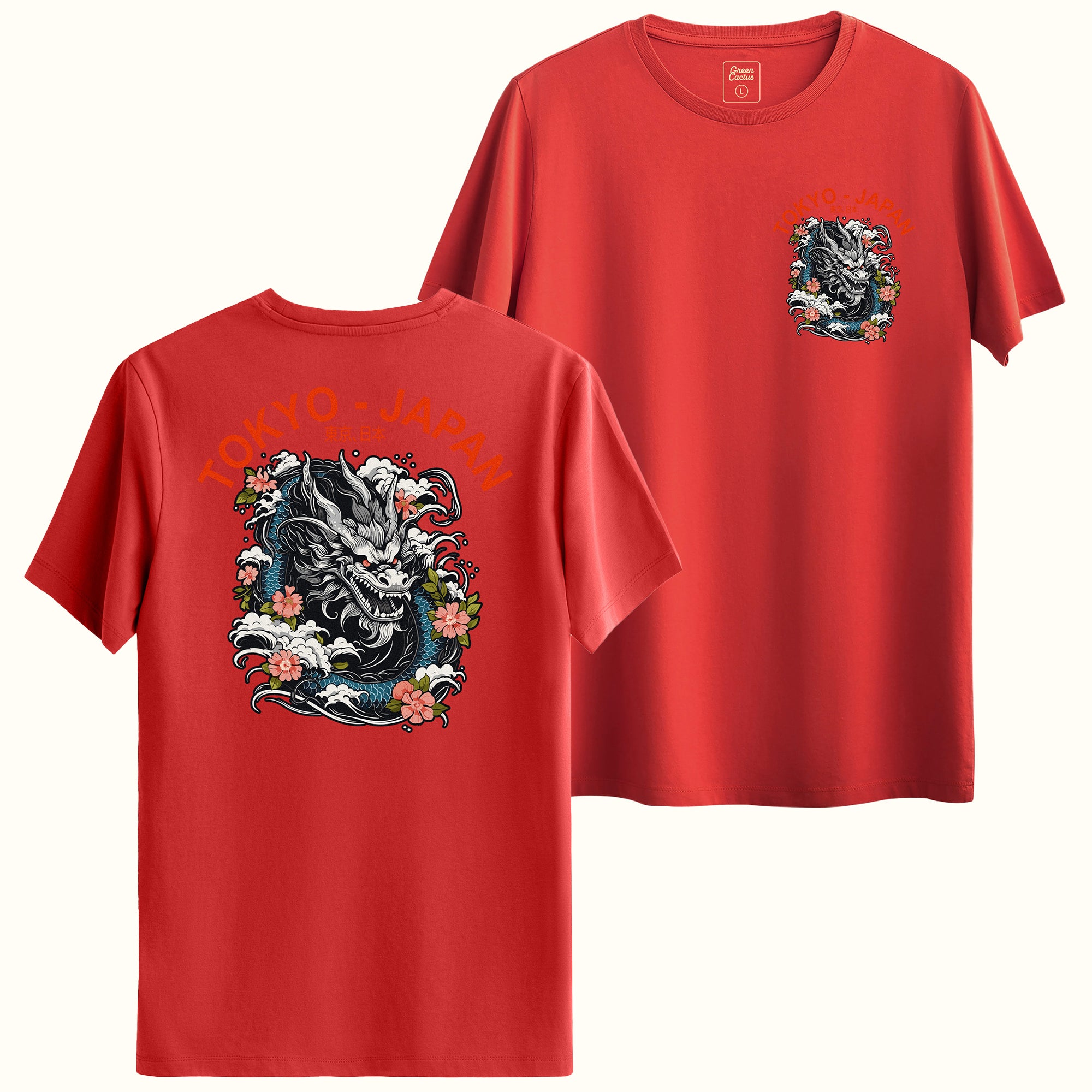 Tokyo Japan Yazılı Sırt Baskı Tasarımlı Regular T-Shirt