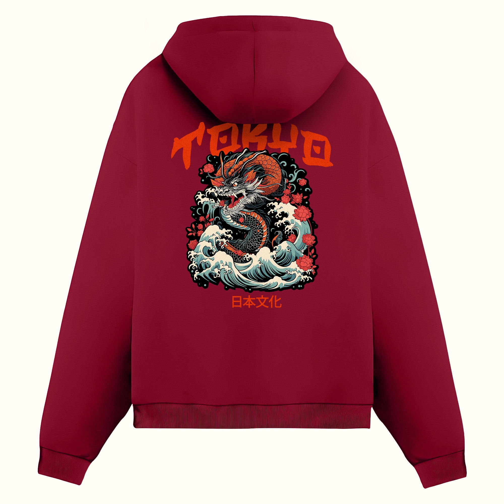 Ejderha ve Tokyo Çift taraflı Baskılı - Hoodie