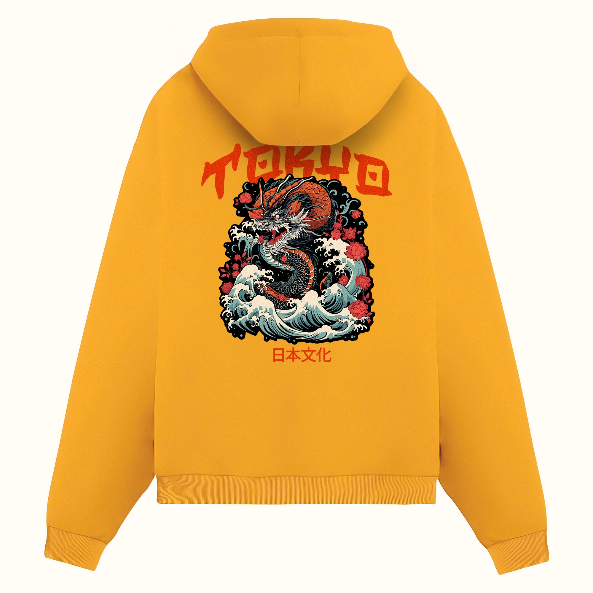 Ejderha ve Tokyo Çift taraflı Baskılı - Hoodie