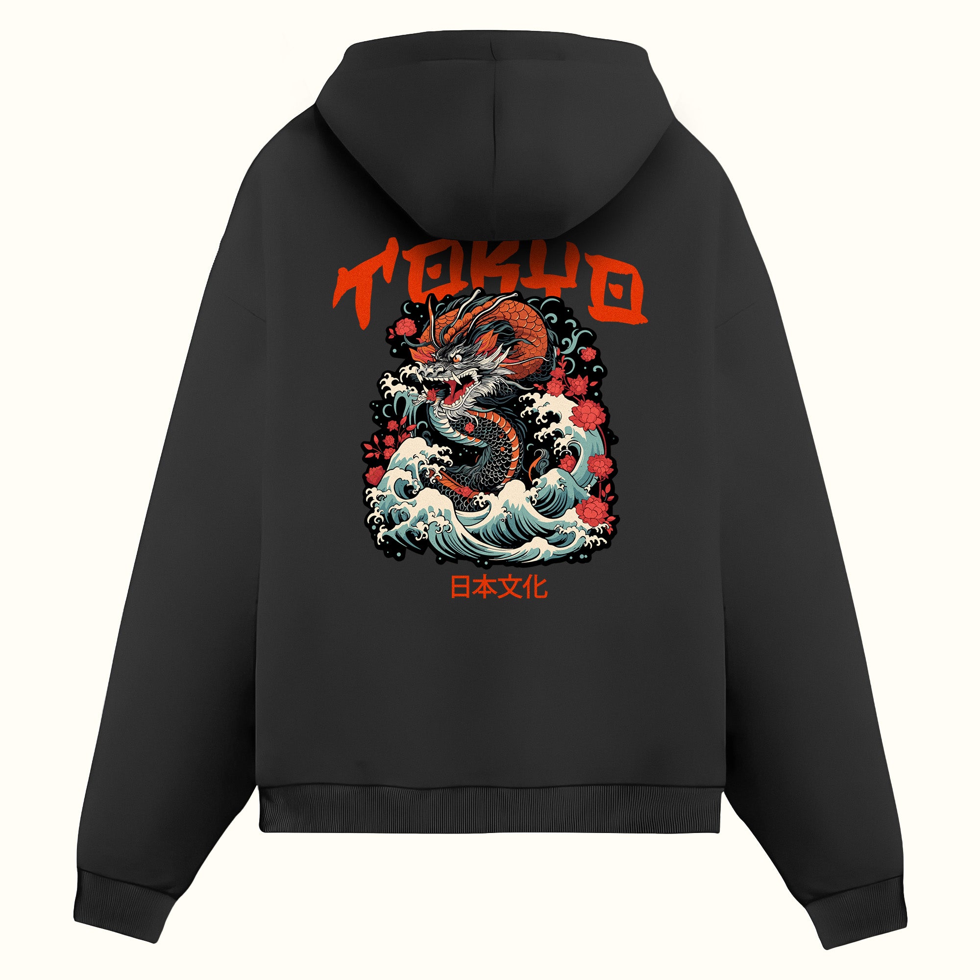 Ejderha ve Tokyo Çift taraflı Baskılı - Hoodie