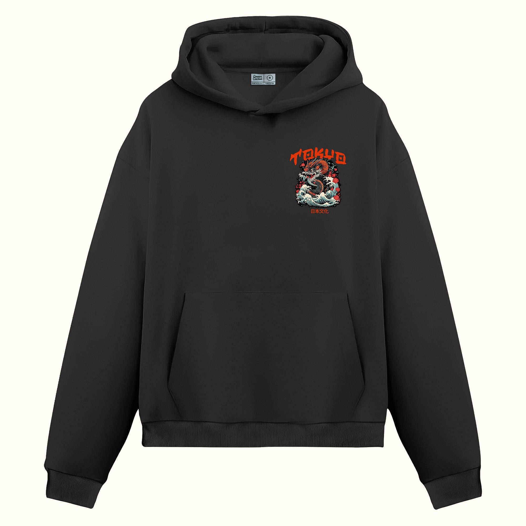 Ejderha ve Tokyo Çift taraflı Baskılı - Hoodie