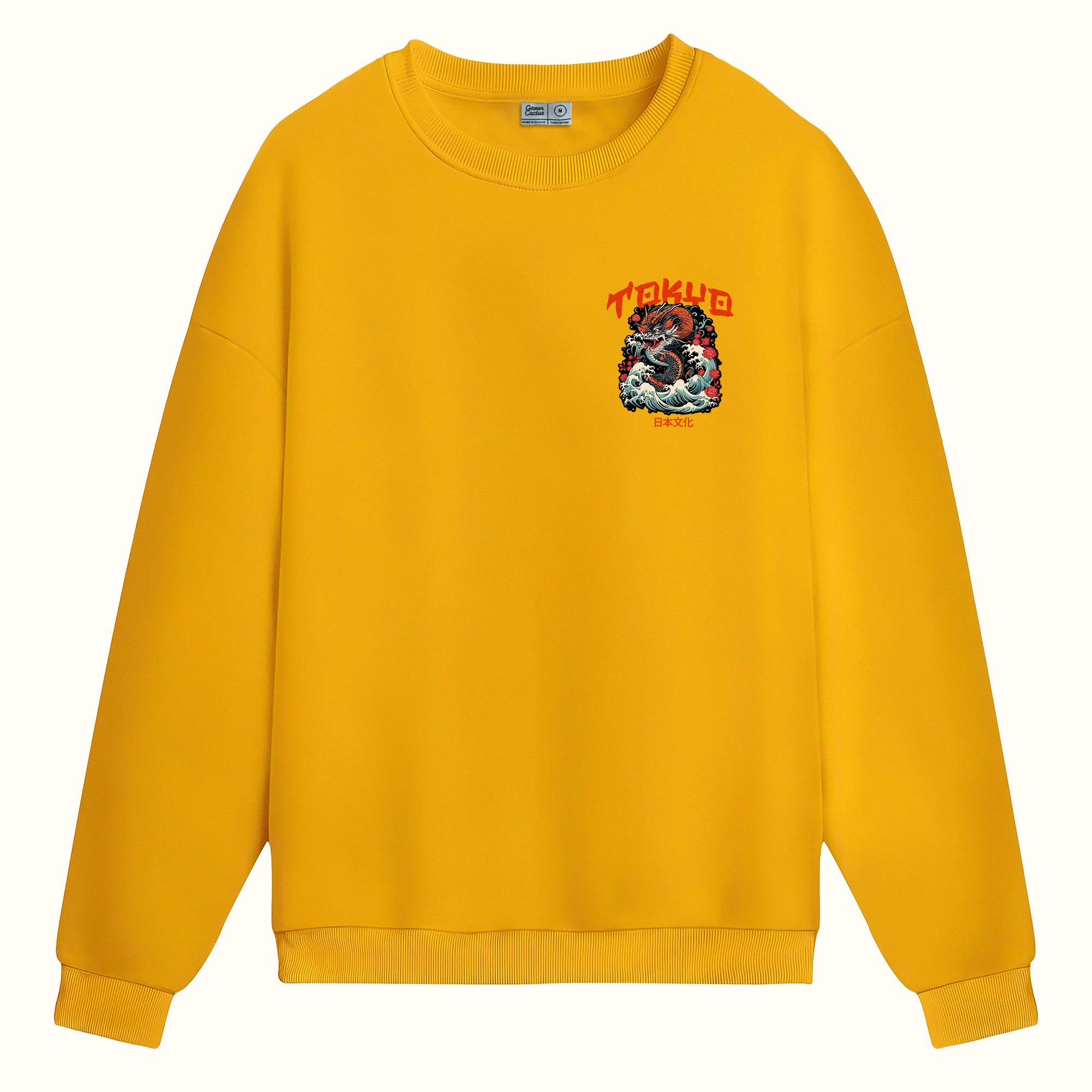 Ejderha ve Tokyo Çift taraflı Baskılı - Sweatshirt