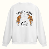 Kaplan ve Tokyo Japan Çift Taraflı baskılı - Sweatshirt