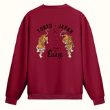 Kaplan ve Tokyo Japan Çift Taraflı baskılı - Sweatshirt