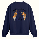 Kaplan ve Tokyo Japan Çift Taraflı baskılı - Sweatshirt