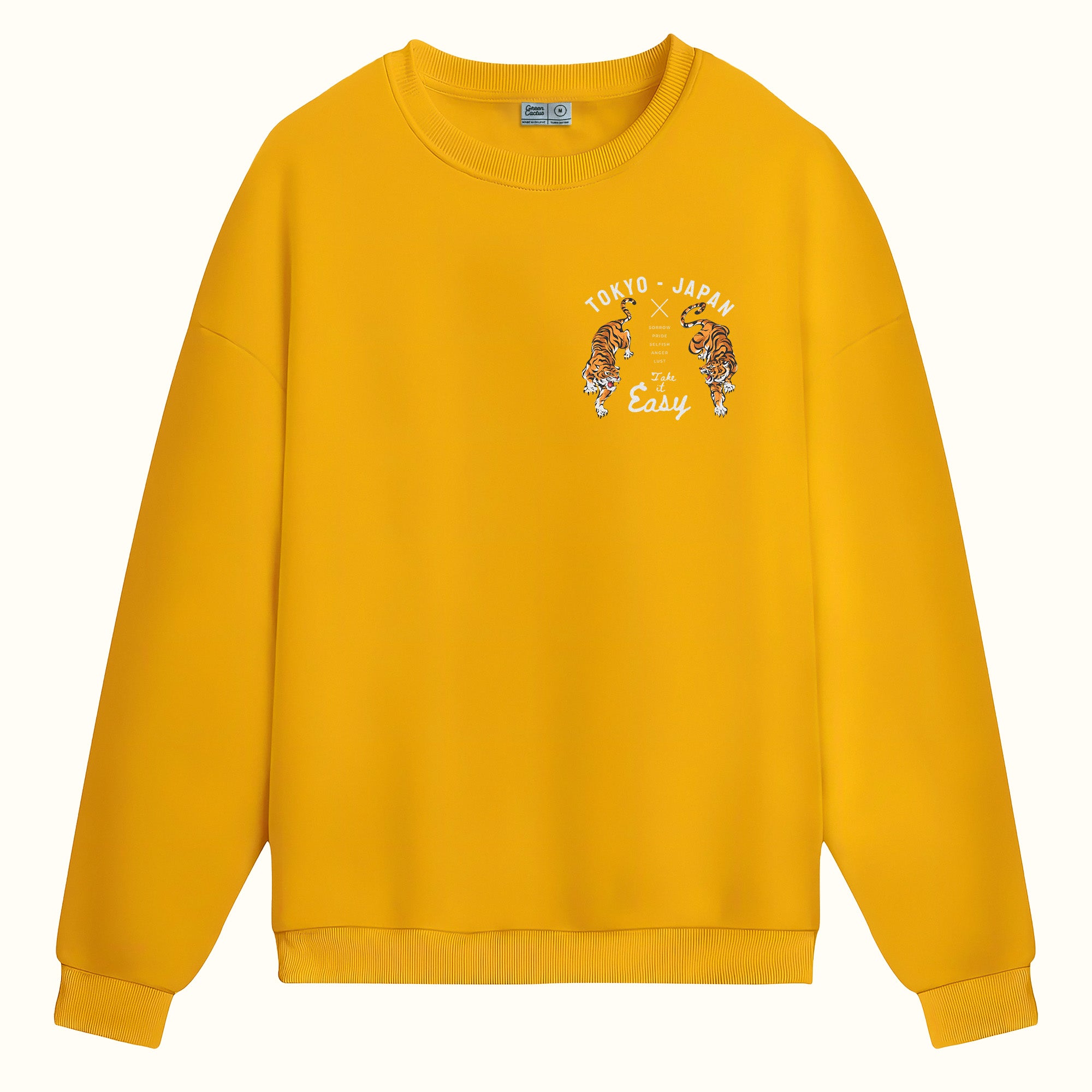 Kaplan ve Tokyo Japan Çift Taraflı baskılı - Sweatshirt