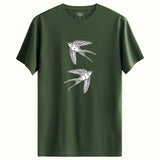 Swallows Tasarımlı Regular T-Shirt