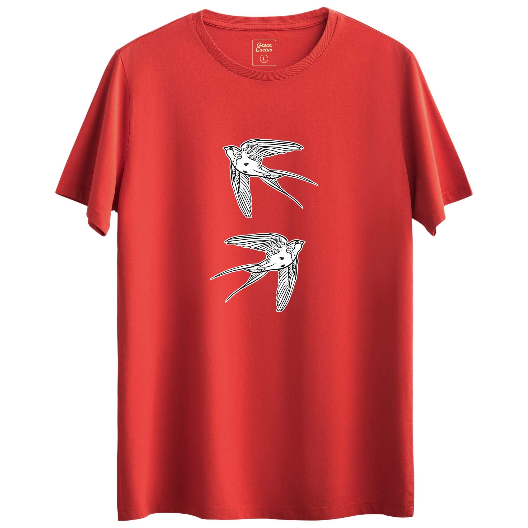 Swallows Tasarımlı Regular T-Shirt