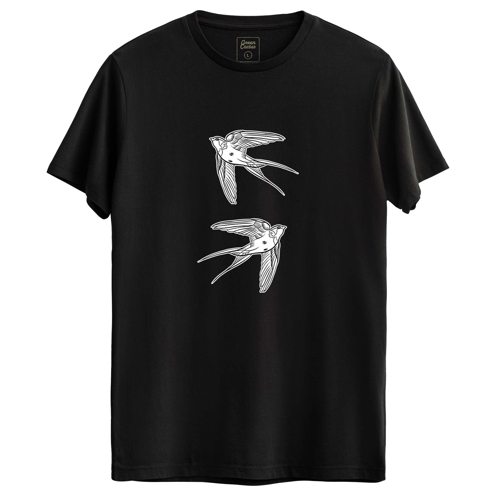 Swallows Tasarımlı Regular T-Shirt