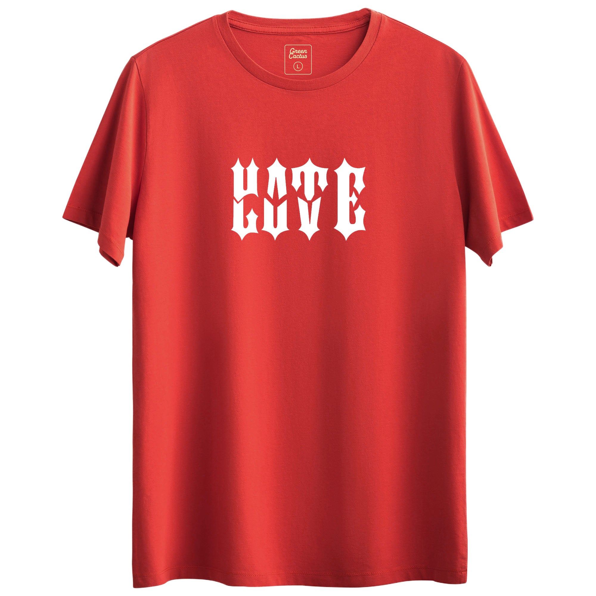 Love hate Tasarımlı Regular T-Shirt