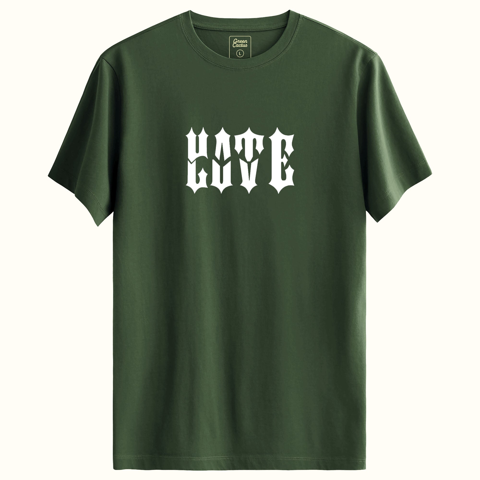 Love hate Tasarımlı Regular T-Shirt