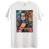 Renkli mona lisa Tasarımlı Regular T-Shirt