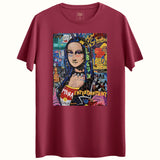 Renkli mona lisa Tasarımlı Regular T-Shirt