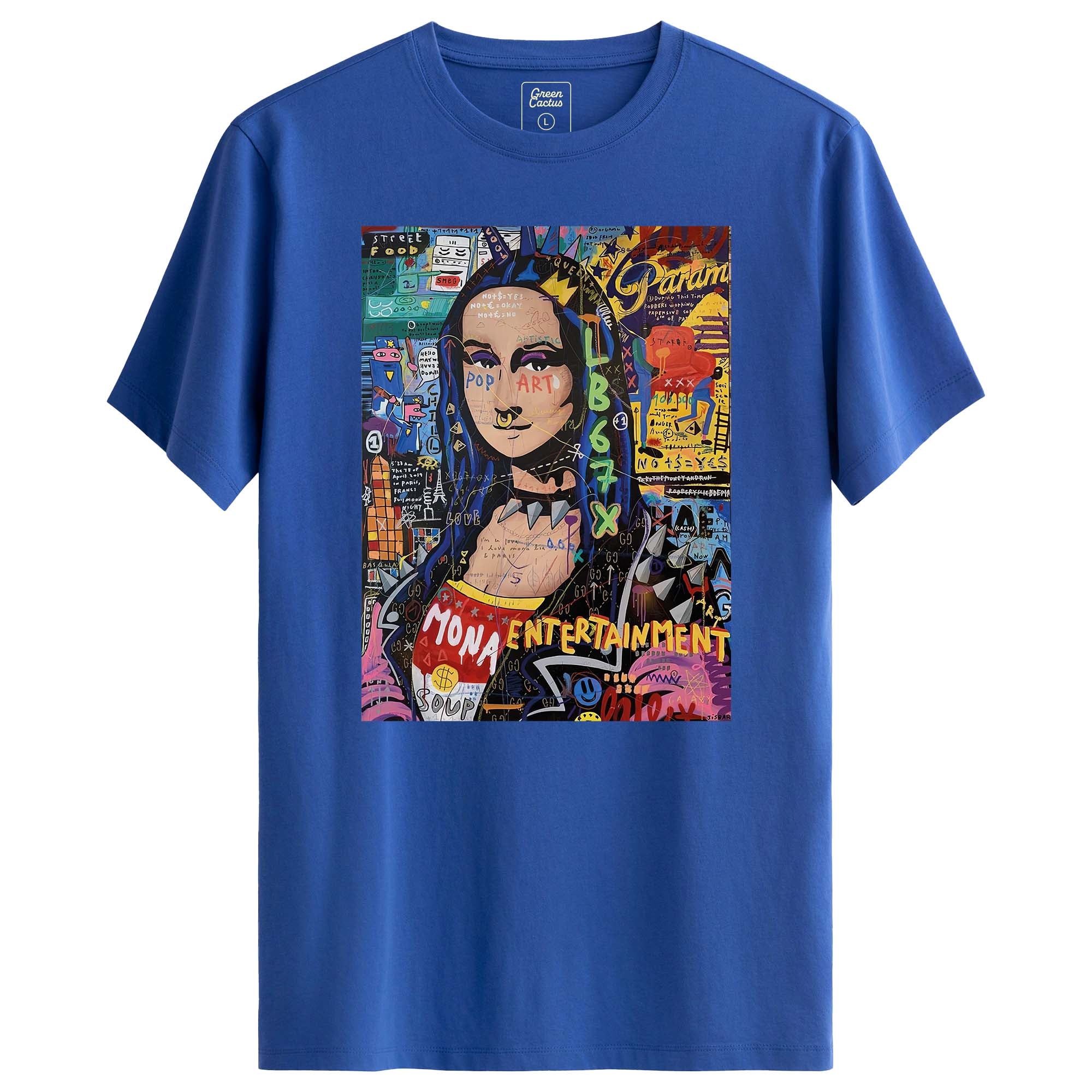 Renkli mona lisa Tasarımlı Regular T-Shirt