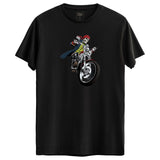 Motorcu Iskelet Tasarımlı Regular T-Shirt