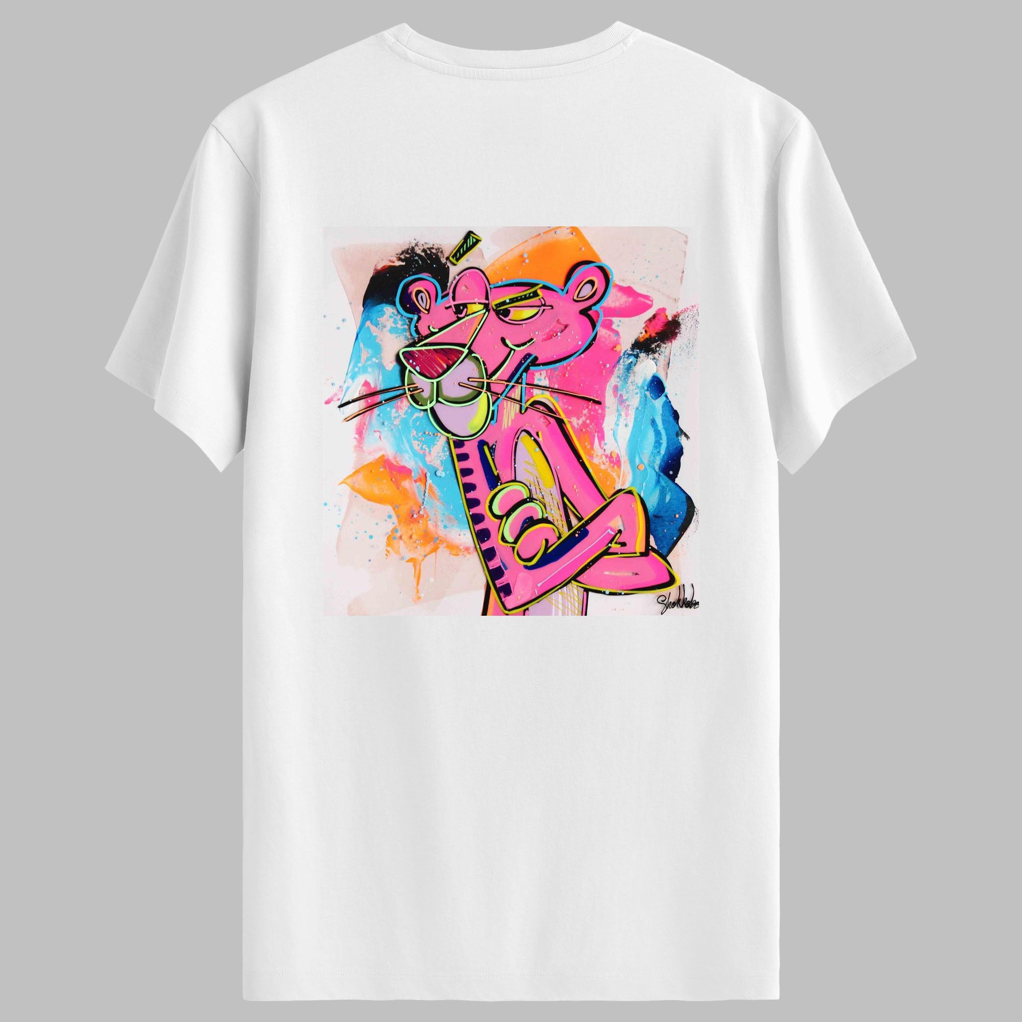 Pink panther Tasarımlı Sırt baskılı Regular T-Shirt