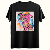 Pink panther Tasarımlı Sırt baskılı Regular T-Shirt