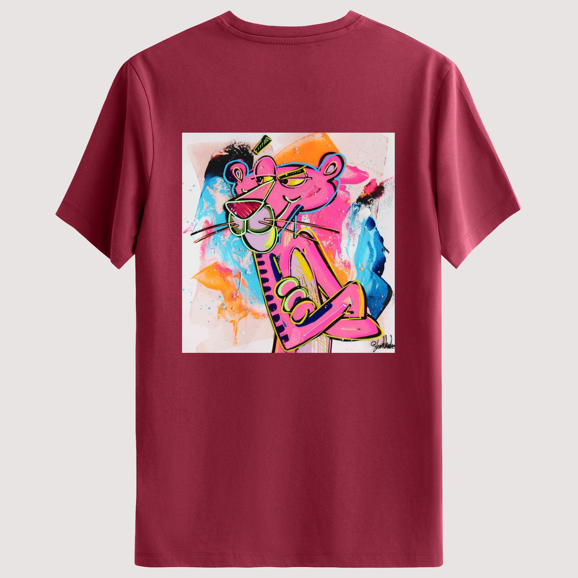 Pink panther Tasarımlı Sırt baskılı Regular T-Shirt