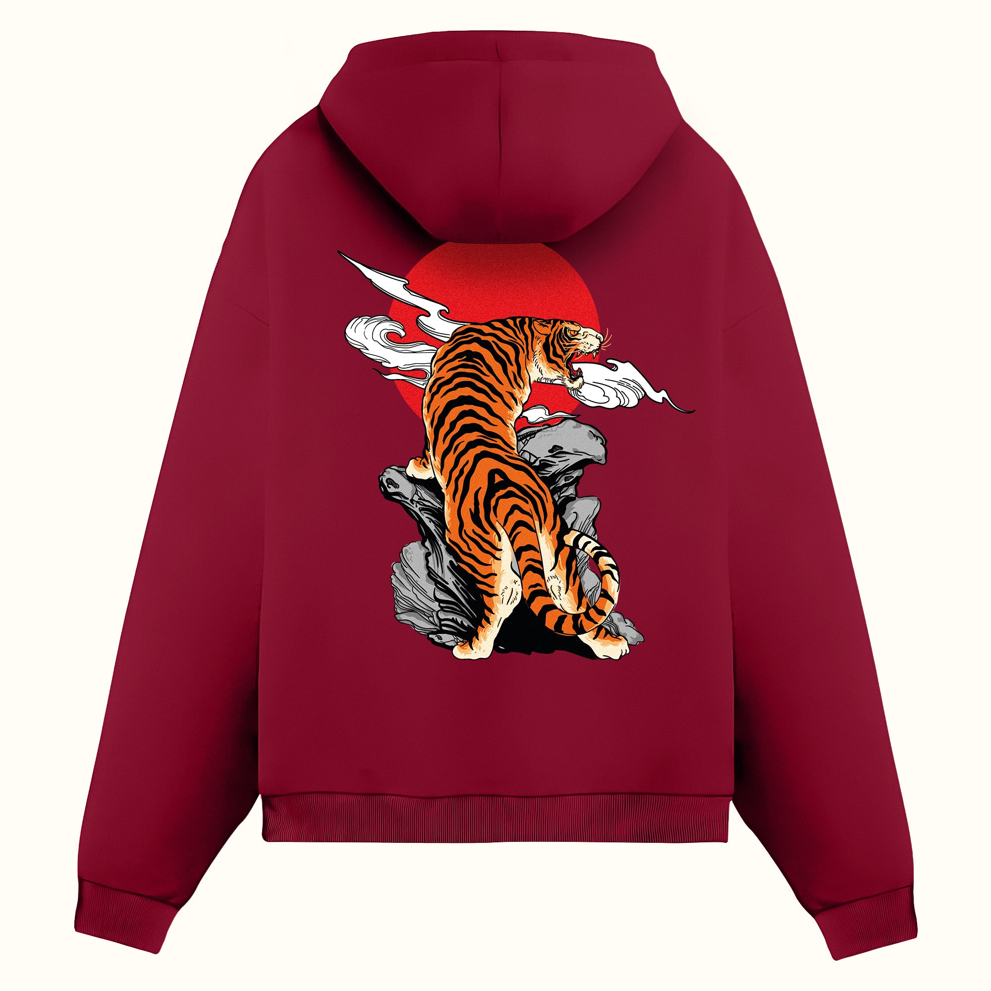 Kızıl Ay ve Leopar Çift Taraf Baskılı - Hoodie