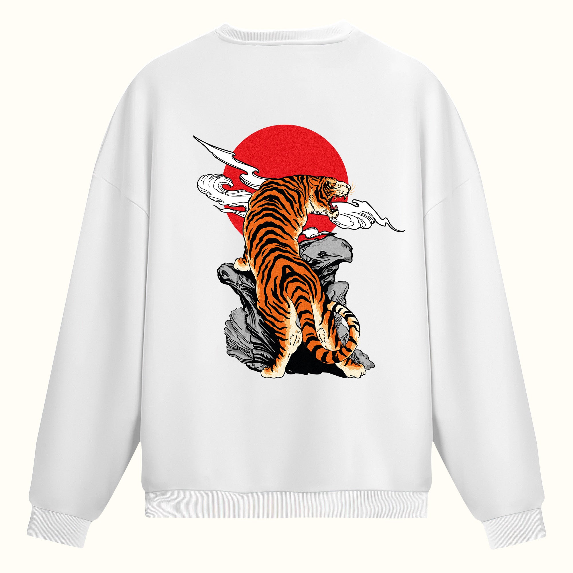 Kızıl Ay ve Leopar Çift Taraf Baskılı - Sweatshirt