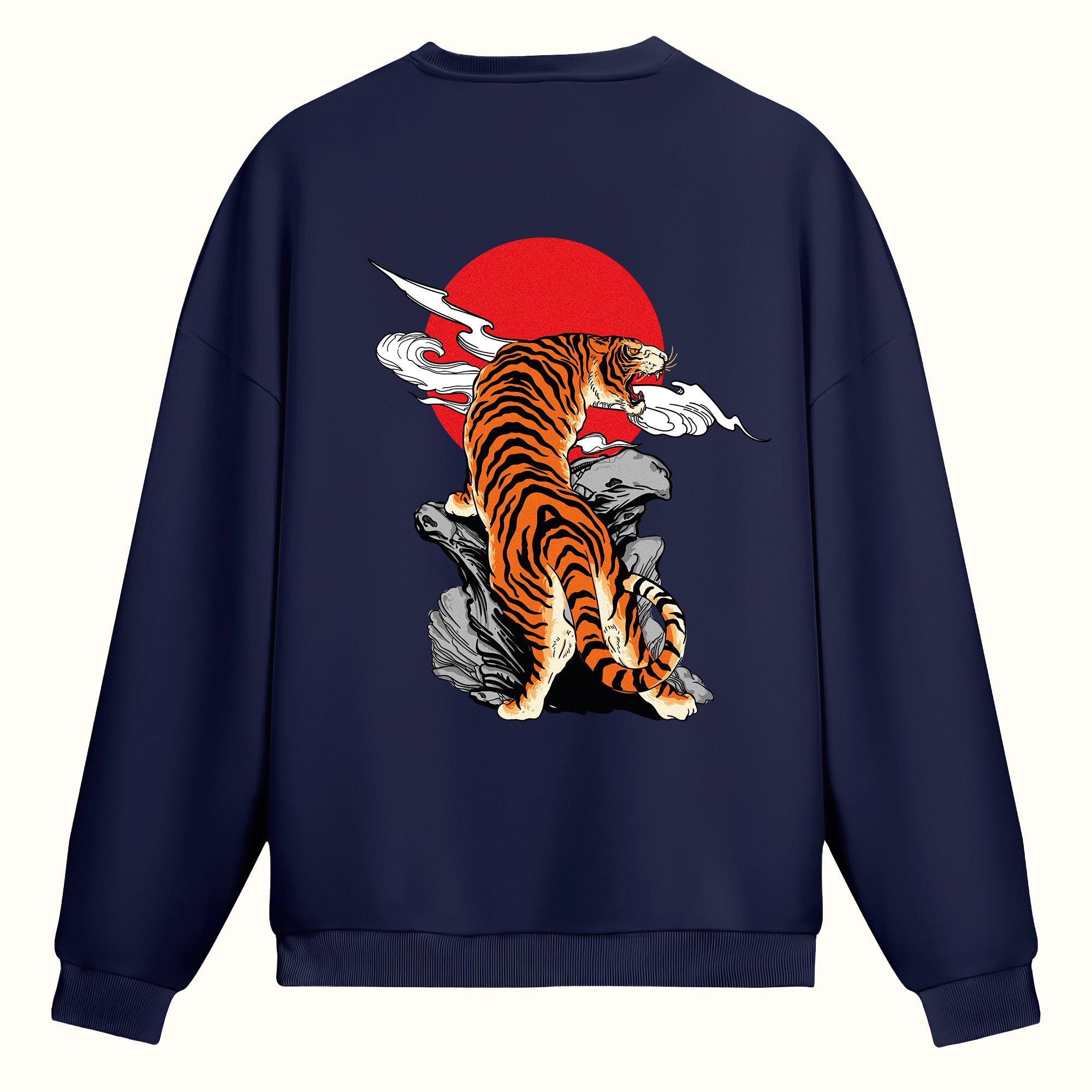 Kızıl Ay ve Leopar Çift Taraf Baskılı - Sweatshirt