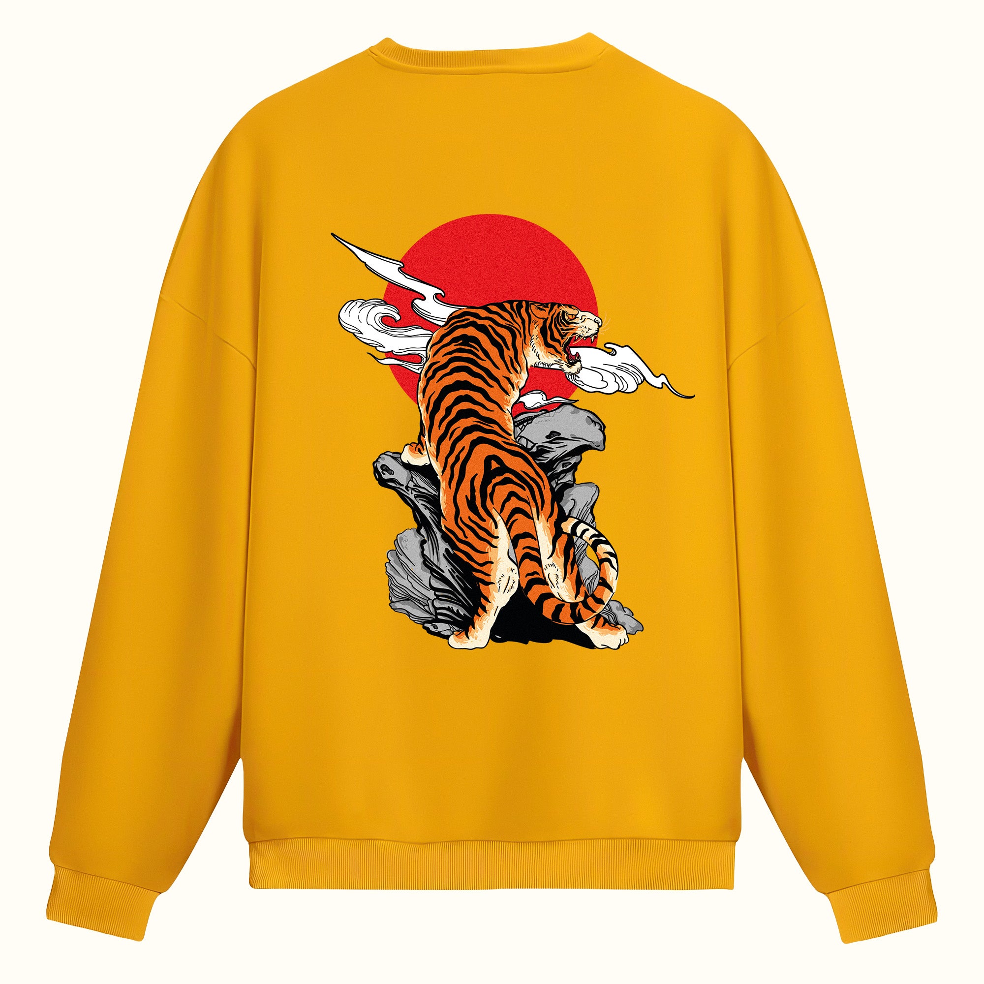 Kızıl Ay ve Leopar Çift Taraf Baskılı - Sweatshirt