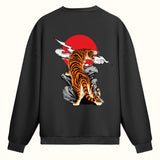 Kızıl Ay ve Leopar Çift Taraf Baskılı - Sweatshirt