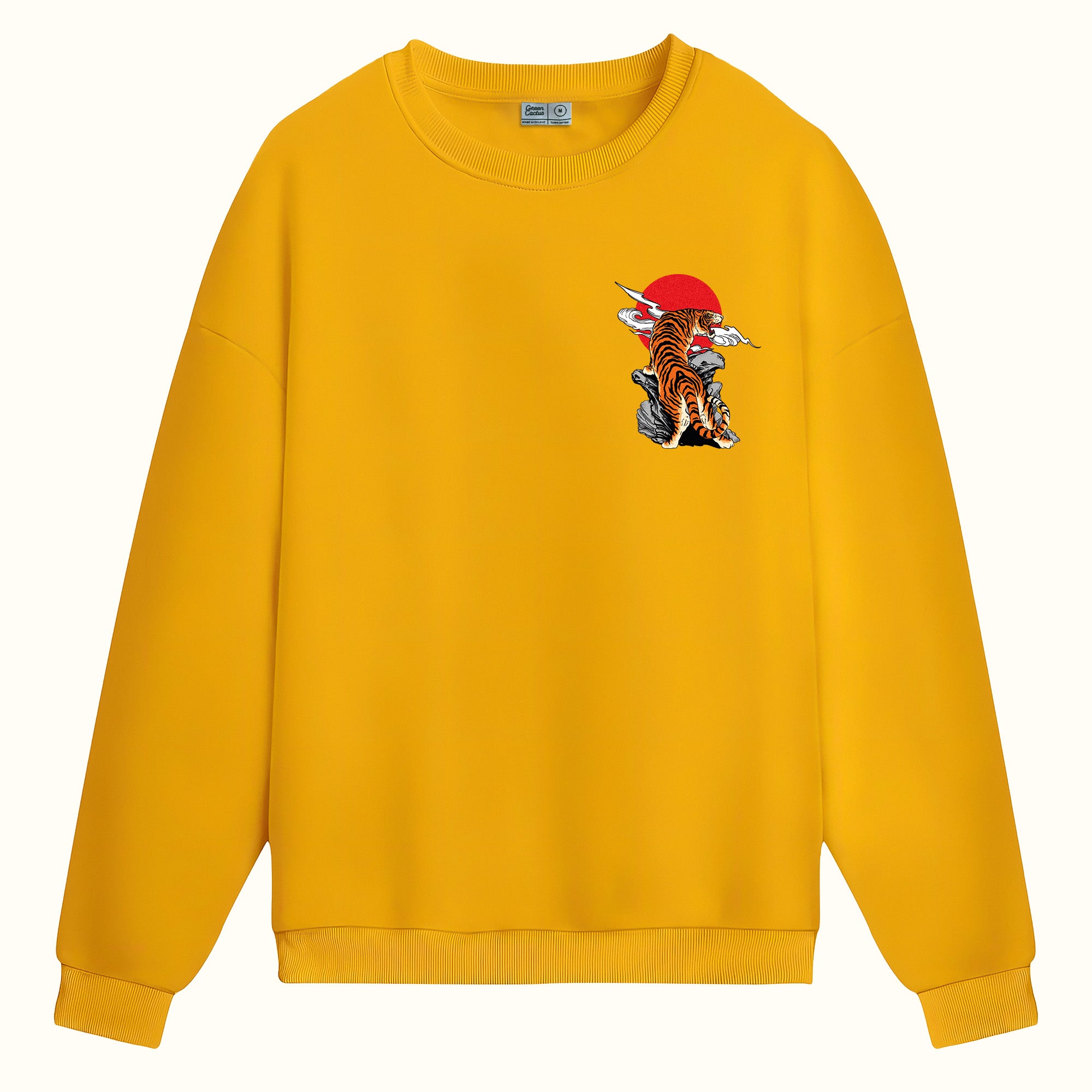 Kızıl Ay ve Leopar Çift Taraf Baskılı - Sweatshirt