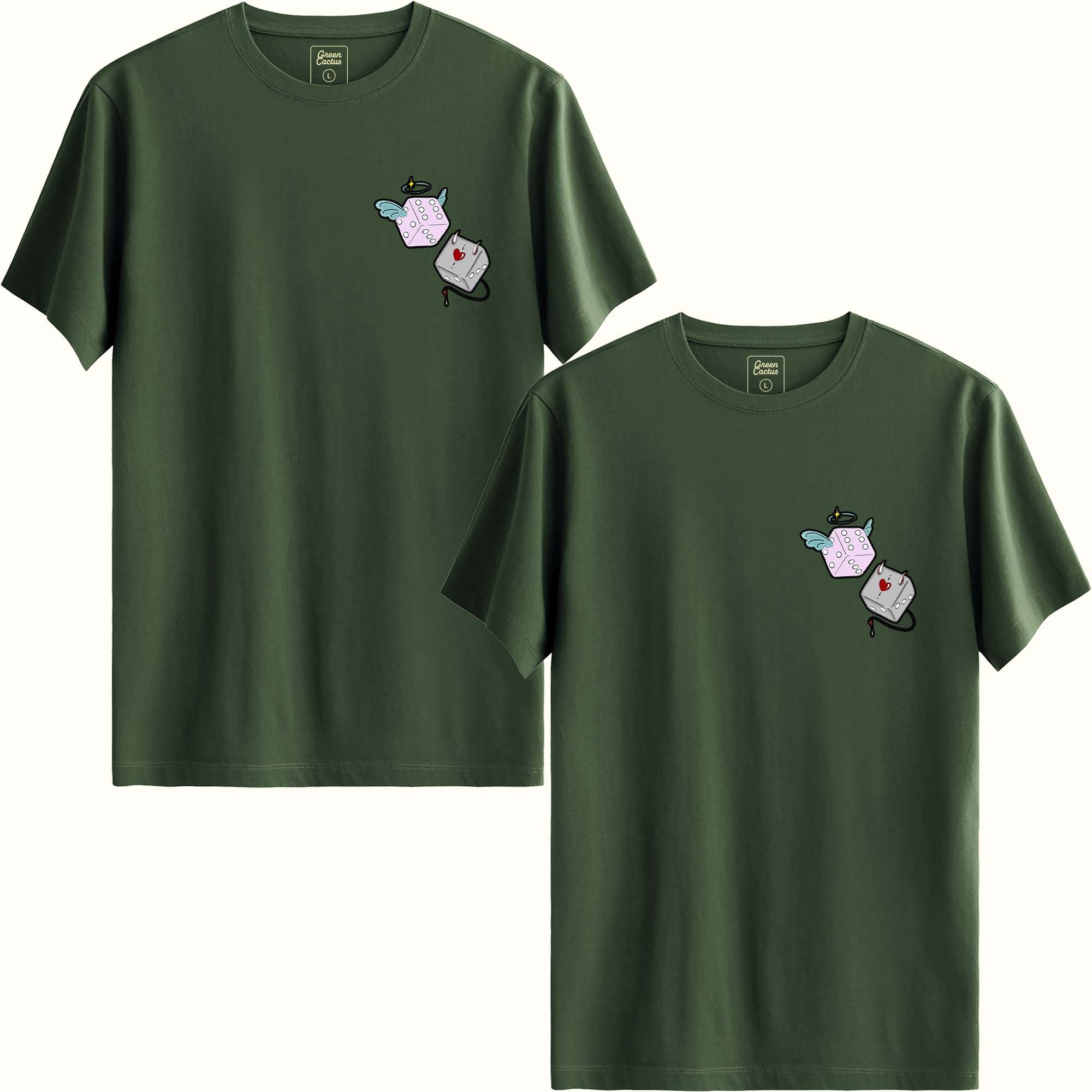 Zar Tasarımlı Green Çift Kombinleri Regular T-Shirt