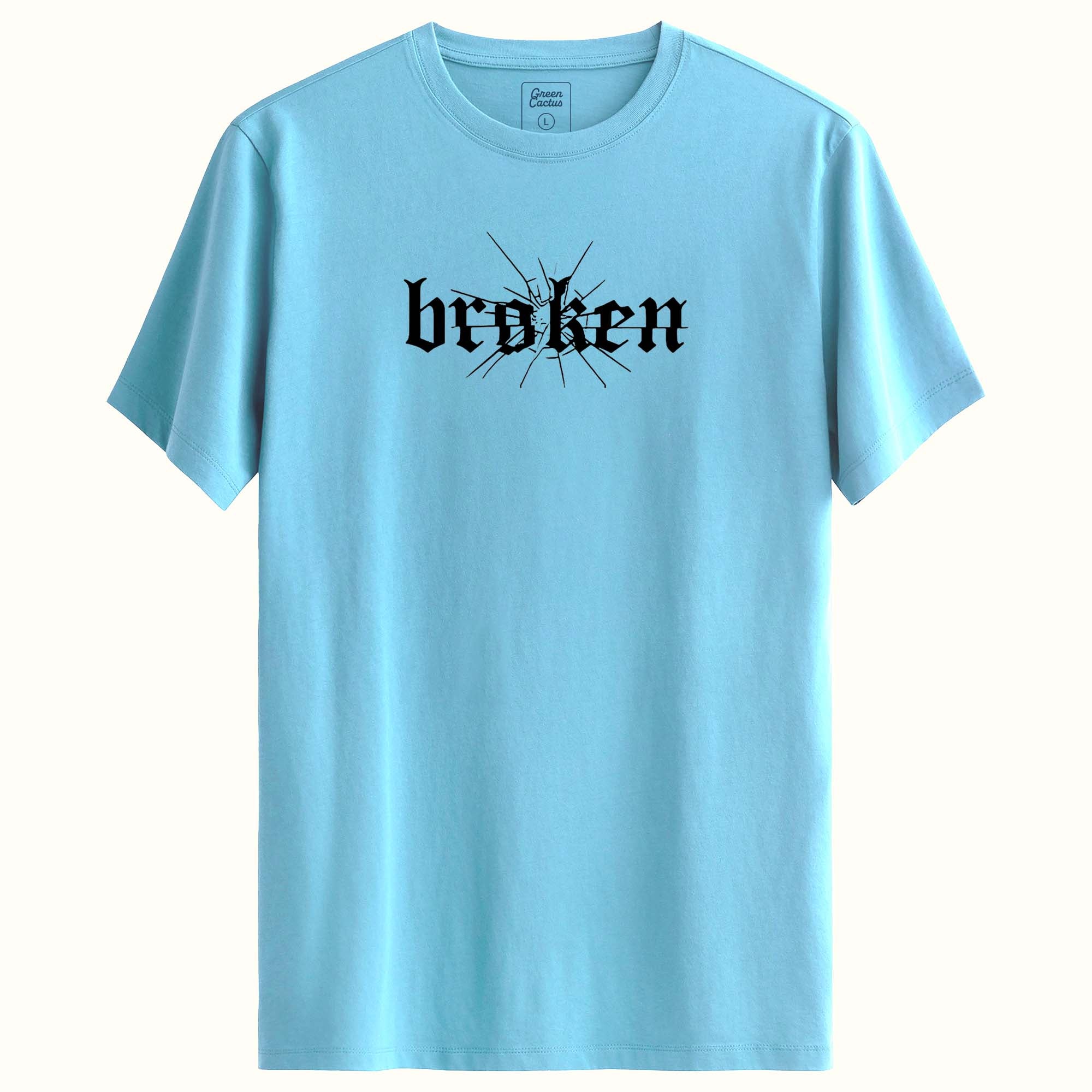 Broken Tasarımlı Regular T-Shirt