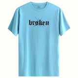 Broken Tasarımlı Regular T-Shirt