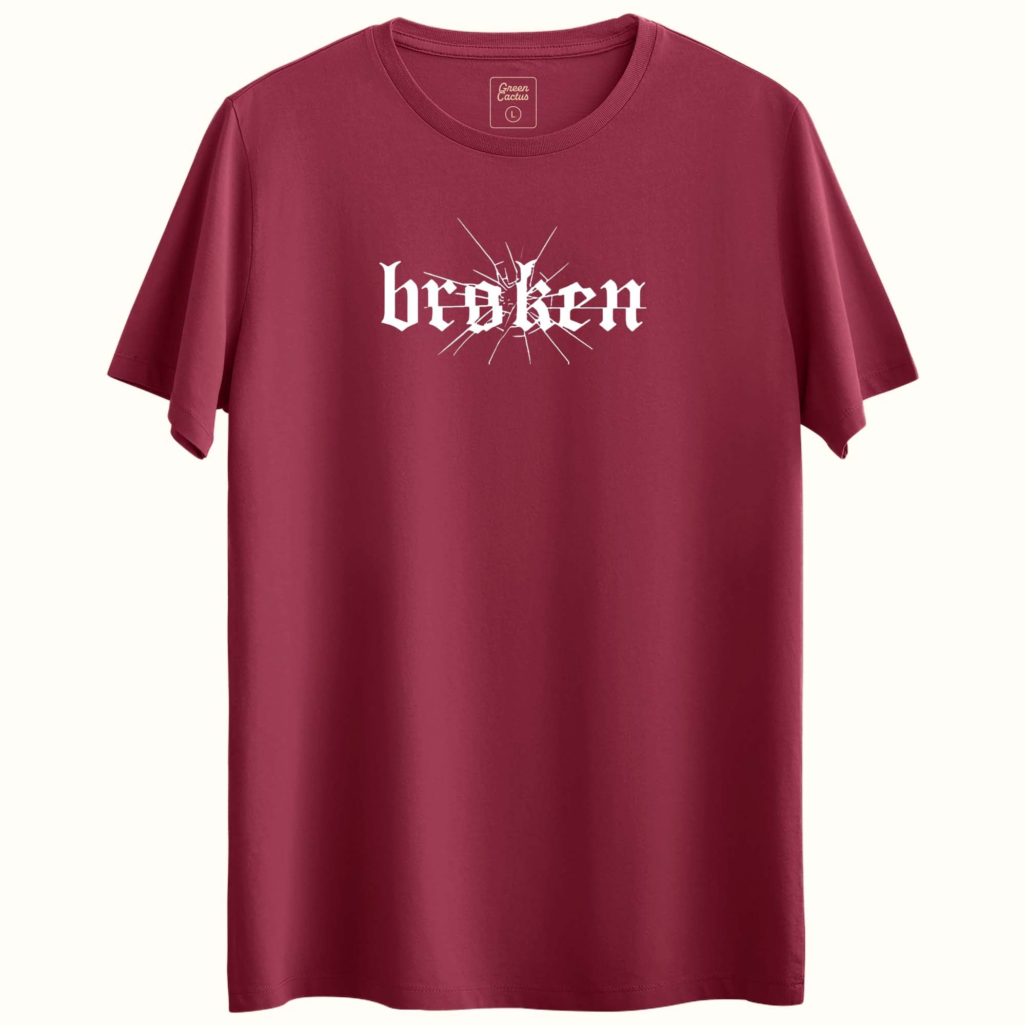 Broken Tasarımlı Regular T-Shirt