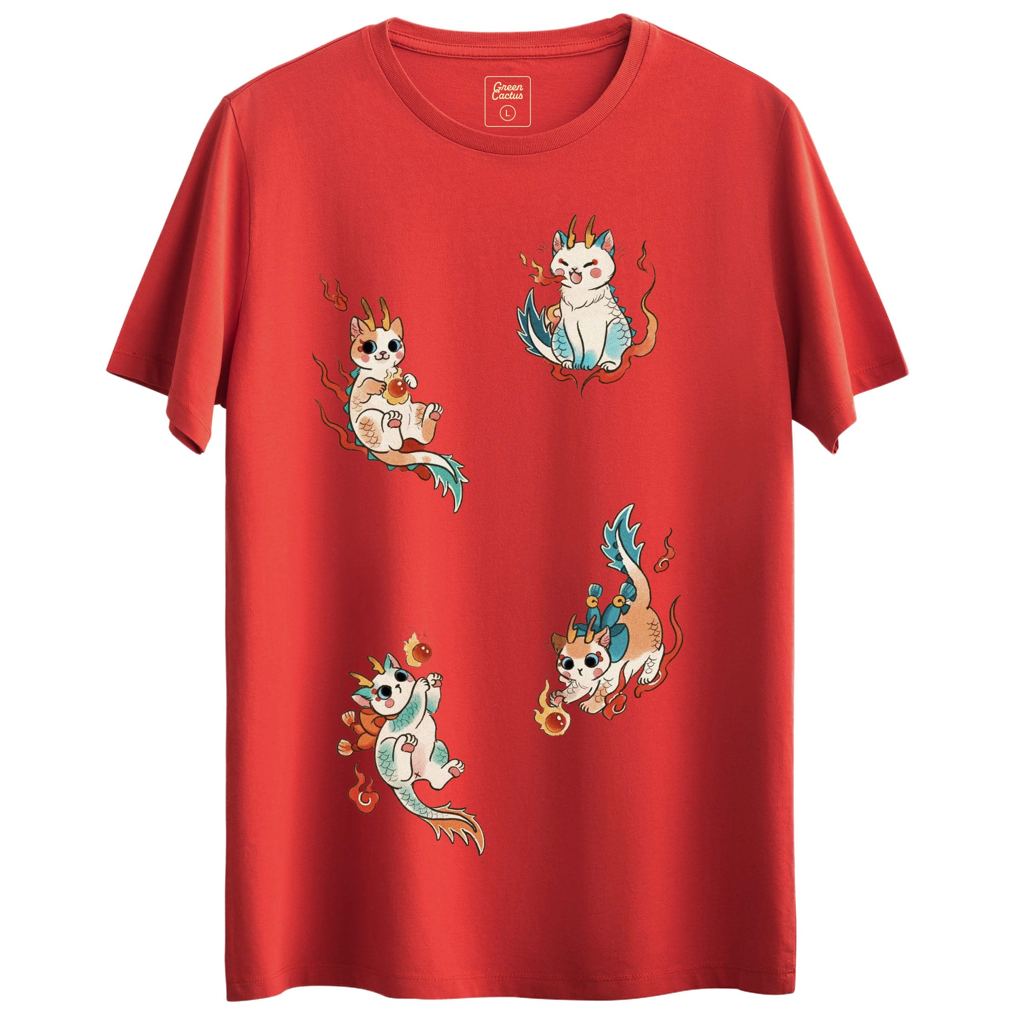 Cats Tasarımlı Regular T-Shirt