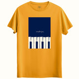 Piano Tasarımlı Regular T-Shirt