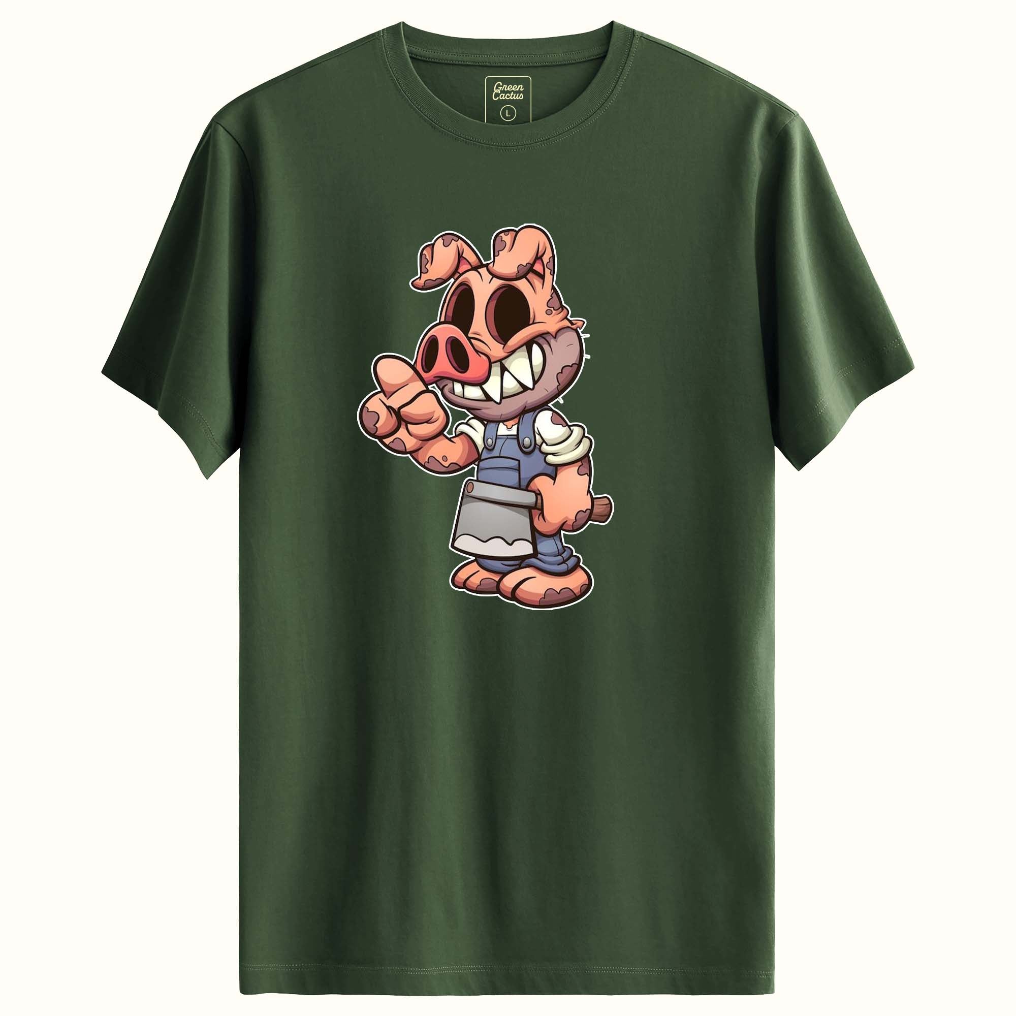 Pig Tasarımlı Regular T-Shirt